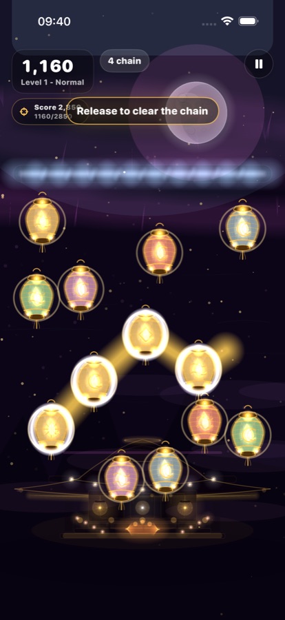 Moon Garden first chain gameplay.