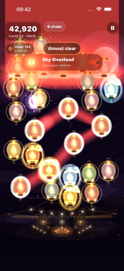 Late hard near-clear gameplay.